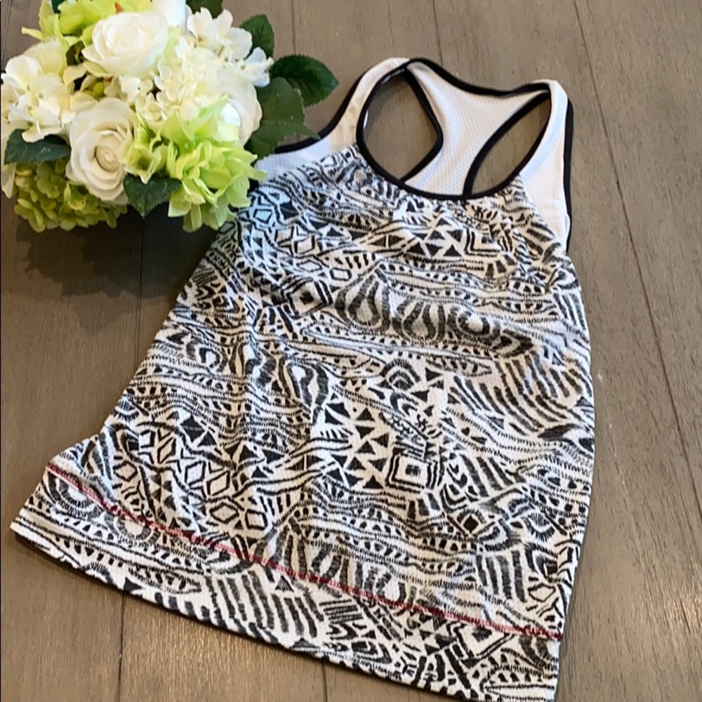 Lucky in Love Racerback Tank w/ Built-in Bra-XS